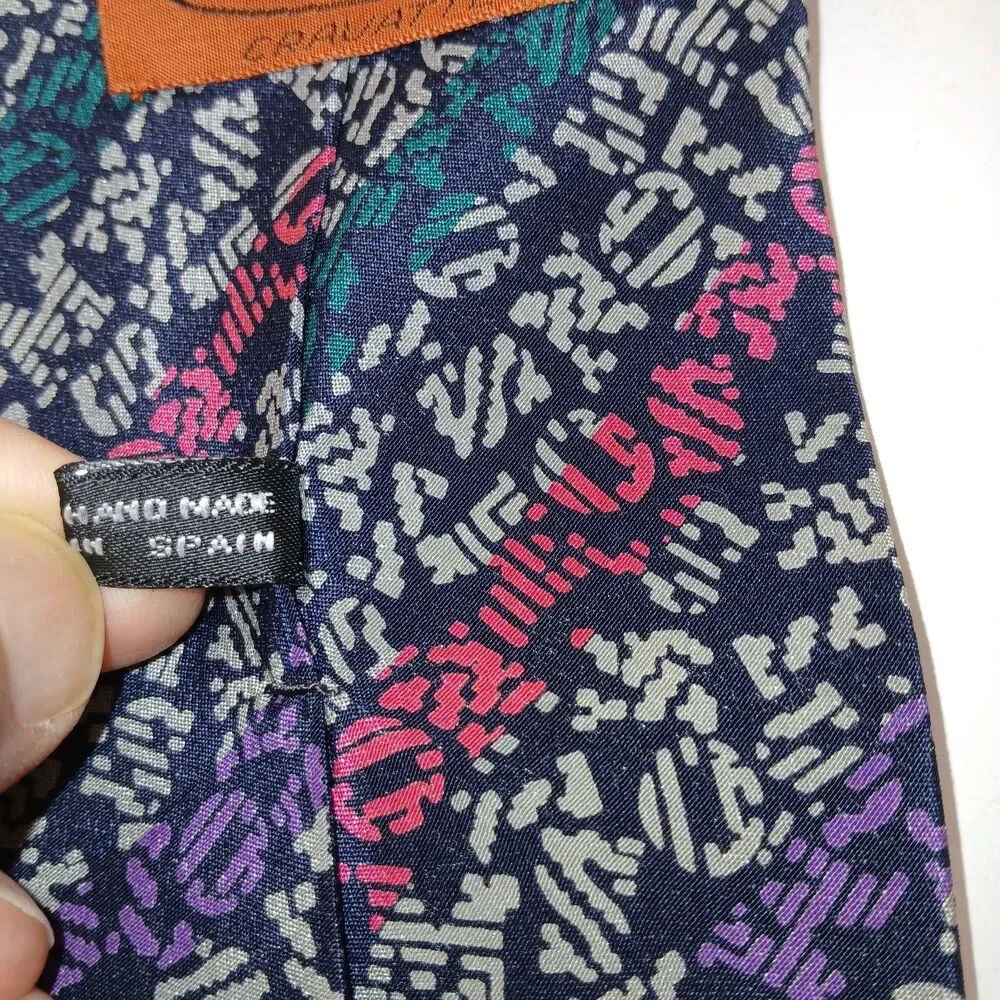 Missoni Cravatte Men's Tie 100% Silk  Necktie Letters Print Multicolor Spain